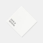 Classic Modern Bold Big Names Simple Black Serviette (Ecke)