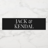 Classic Modern Bold Big Names Simple Wasserflaschenetikett (Einzelnes Label)