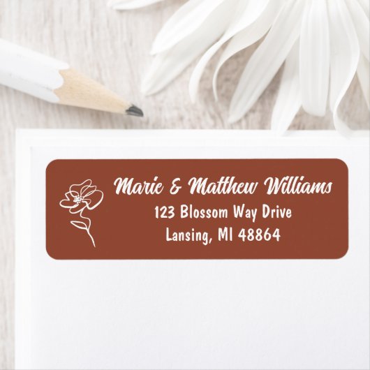 Classic & Modern Burnt Orange Wedding Address (Insitu)