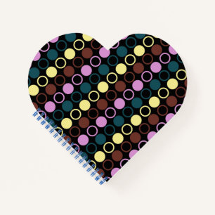 Classic Modern Chic Dots Custom Heart Shaped Notizblock