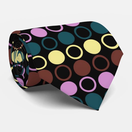 Classic Modern Chic Dots Neck Tie Krawatte (Gerollt)