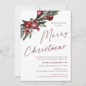 Classic Modern Christmas Party Einladung (Vorderseite)