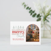 Classic Modern Cosy Arch Foto Frohe Weihnachten (Stehend Vorderseite)