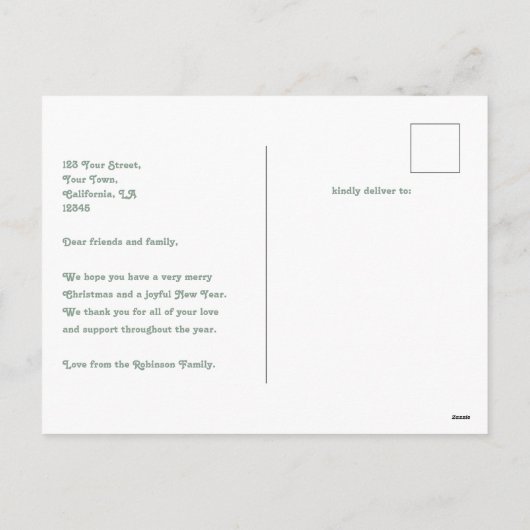 Classic Modern Cosy Arch Foto Frohe Weihnachten (Rückseite)