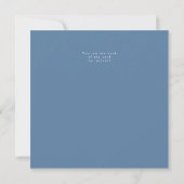 Classic modern deep blue baptism Invitation Einladung (Rückseite)