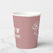 Classic & Modern Dusty Rose Pink Bläserskizze Pappbecher (Rechts)