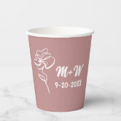 Classic & Modern Dusty Rose Pink Bläserskizze Pappbecher (Vorderseite)