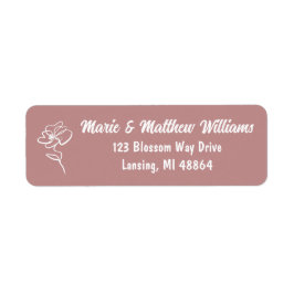 Classic & Modern Dusty Rose Wedding Address