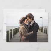 Classic Modern Elegant 2 Foto Hochzeit Einladung (Rückseite)