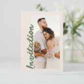 Classic Modern Elegantes einfaches Hochzeitsstil-F Dankeskarte (Stehend Vorderseite)