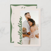 Classic Modern Elegantes einfaches Hochzeitsstil-F Dankeskarte (Vorne/Hinten)