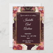 Classic Modern Elegantes Floral Wedding Einfaches Einladung (Vorderseite)
