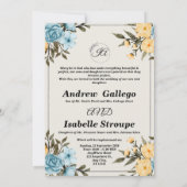 Classic Modern Elegantes Minimalistisches Hochzeit Einladung (Rückseite)