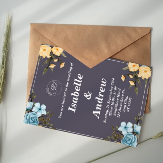 Classic Modern Elegantes Minimalistisches Hochzeit Einladung