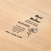 Classic & Modern Floral Wedding Akryllische Einlad Acryleinladungen (Ablage )