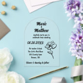 Classic & Modern Floral Wedding Akryllische Einlad Acryleinladungen (Insitu (Hochzeit))