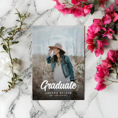 Classic Modern Foto Grid Graduation Party Einladung