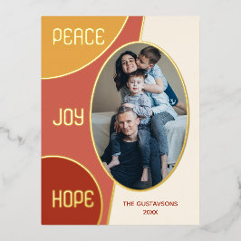 Classic Modern Frohen Festtage Gold Folien Feiertagspostkarte