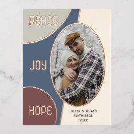 Classic Modern Frohen Festtage Gold Folien Feiertagspostkarte