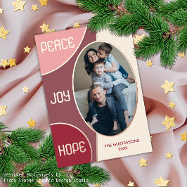 Classic Modern Frohen Festtage Rose Gold Folien Feiertagskarte