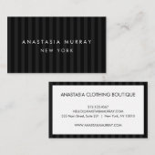 Classic Modern gestreift und grau Minimalistisch L Visitenkarte (Vorne/Hinten)