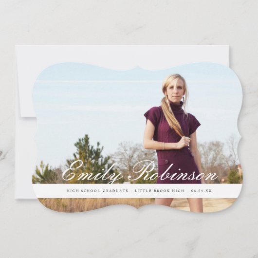 Classic Modern Grad Ankündigung (Vorderseite)