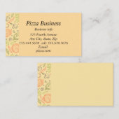 Classic Modern Graphic Art Pizza Business Name Visitenkarte (Vorne/Hinten)