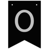 Classic Modern Herzlichen Glückwunsch Black Silver Wimpelkette (Zweite Fahne)