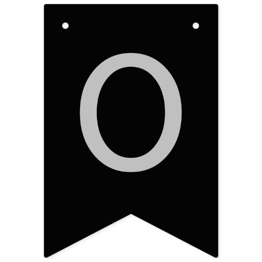 Classic Modern Herzlichen Glückwunsch Black Silver Wimpelkette (Zweite Fahne)