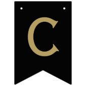 Classic Modern Herzlichen Glückwunsch Black Silver Wimpelkette (Erste Fahne)