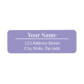 Classic Modern Minimal Light Purple Name Address (Vorne)