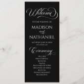 Classic Modern Minimal Minimalistisch Hochzeit Programm (Vorderseite)