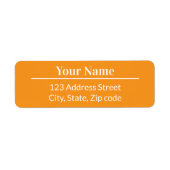 Classic Modern Minimal Orange Name Mail Address (Vorne)