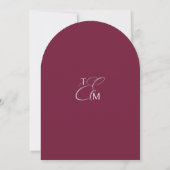 Classic Modern Minimal Pink Wedding  Einladung (Rückseite)