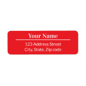 Classic Modern Minimal Red White Name Mail Adresse (Vorne)