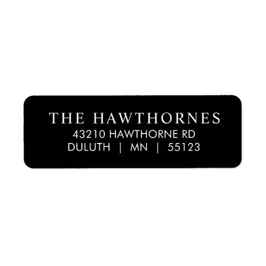 Classic Modern Minimal Return Address  (Vorne)