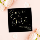 Classic Modern Minimalistisch Black Elegante Hochz Save The Date