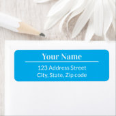 Classic Modern Minimalistisch Sky Blue Name Addres (Insitu)
