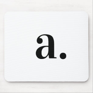 Classic Modern Monogram White Minimalistisch Mousepad