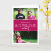 Classic & Modern Mother's Day Foto Card Karte (Gelbe Blume)
