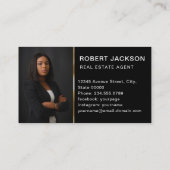 Classic Modern Realtor Business Card Visitenkarte (Rückseite)