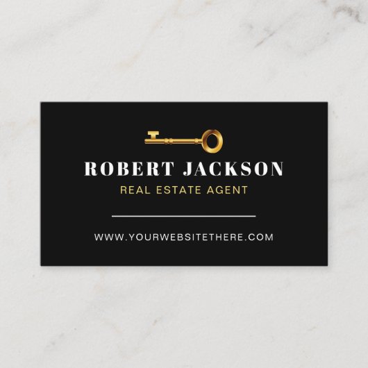 Classic Modern Realtor Business Card Visitenkarte (Vorderseite)
