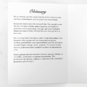 Classic Modern Script 2-Photo Funeral Dreifach-gefaltete Programmkarte (Innen Erste Seite)