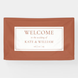 Classic Modern Terracotta Wedding Willkommen Banner