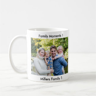 Classic Modern Two Photo Minimalist Family Keepsak Kaffeetasse