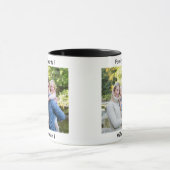 Classic Modern Two Photo Minimalist Family Keepsak Tasse (Zentrum)