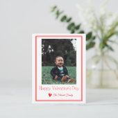 Classic Modern Valentinstag Fotokarte (Stehend Vorderseite)