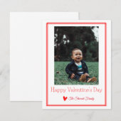 Classic Modern Valentinstag Fotokarte (Vorne/Hinten)