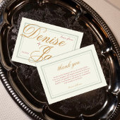 Classic Modern Vintage Wedding Guest Dankeskarte