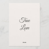 Classic Modern Wedding Invitation | Elegant Einladung (Rückseite)